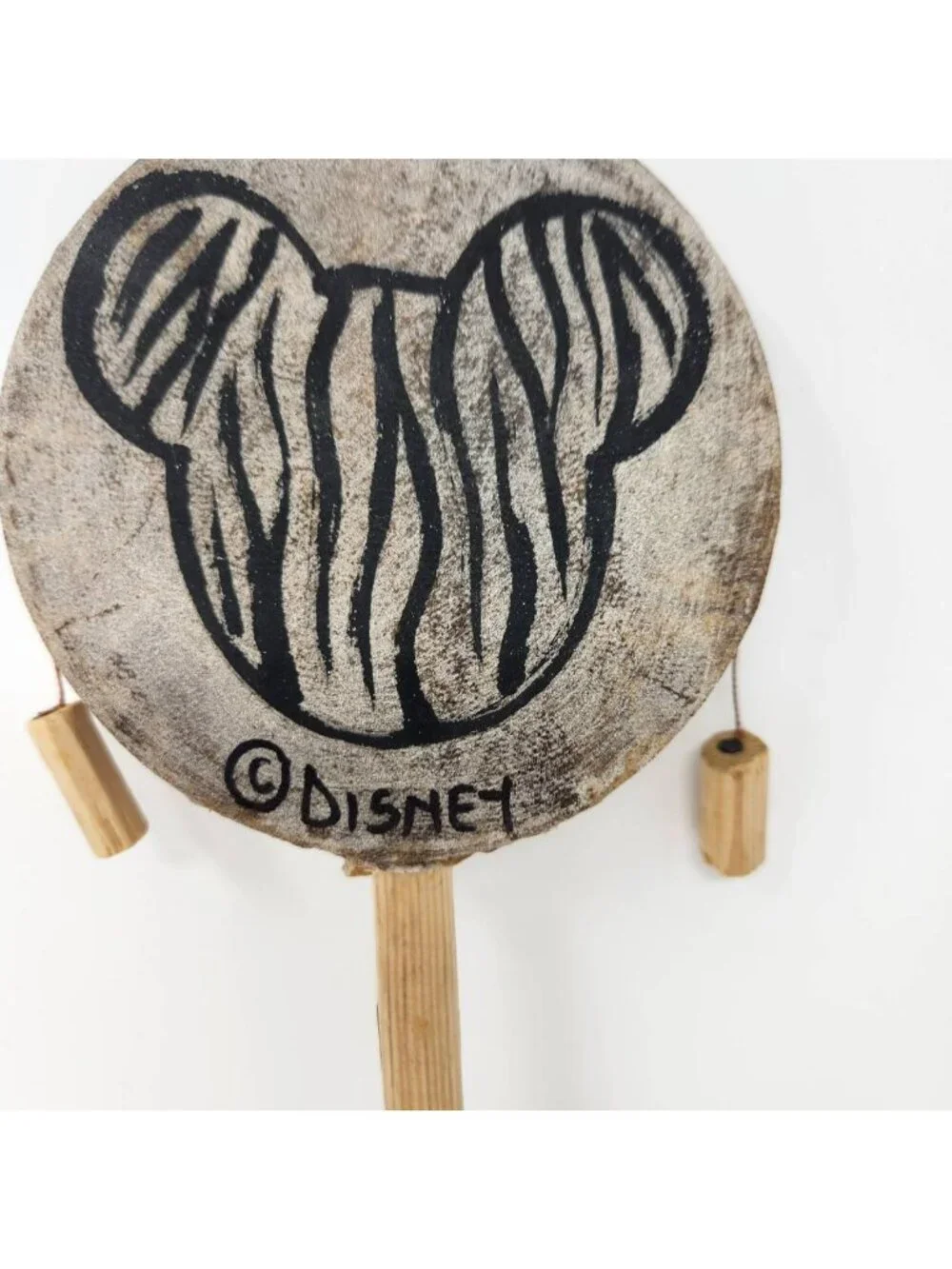 Walt Disney World Resort Animal Kingdom Tribal Zebra Mickey Mouse Spin Hand Drum